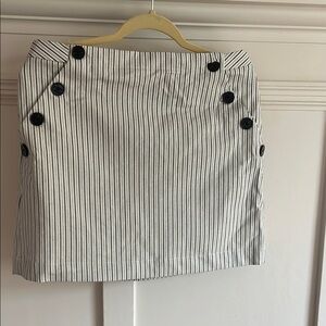 Banana Republic Sailor button Striped Black and White Skirt